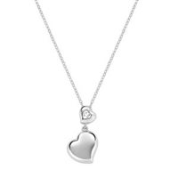 Collana Amen Donna Cuori gemelli in Argento Zircone CLHBOLIBBZ